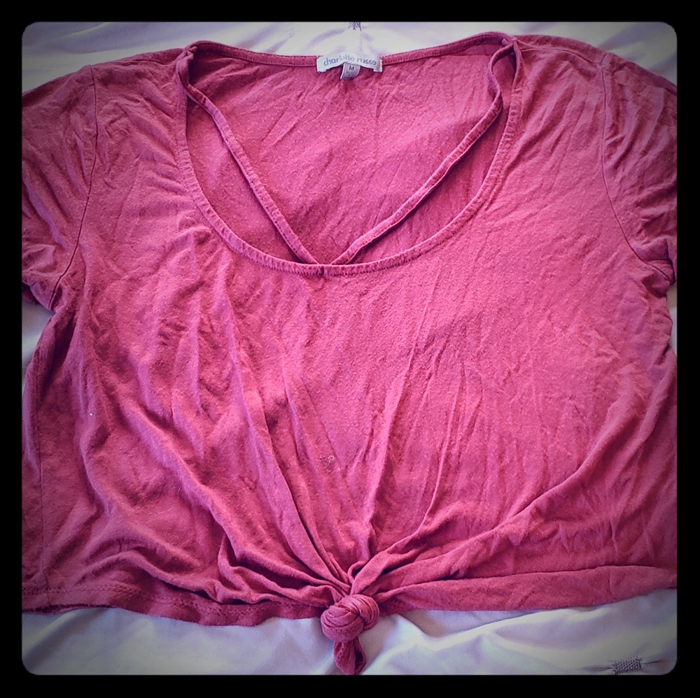 Charlotte russ tied crop top